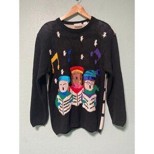 Vintage Nordstrom‎ Women's Holiday Christmas Singers Music Sweater Size Small